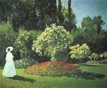 Monet, Claude Oscar : Jeanne-Marguerite Lecadre in the Garden